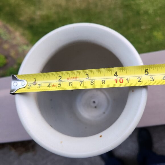 Handmade Ceramic Utensil Jar in Pastels by Sandy Dumba, 7" tall, 5" across - Picture 9 of 12